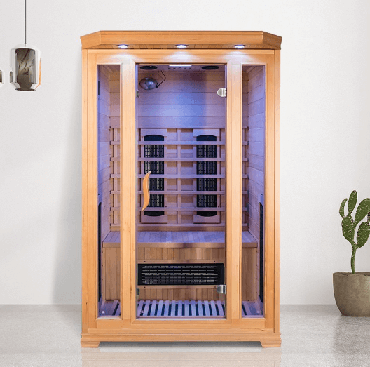 Product Description 01.Introduction Far-infrared sauna room is a new generation of sauna equipment heated byfull spectrum and carbon panel, with wooden sauna house as the carrier. The heating plate is inlaid around the sauna room, the heating is even and