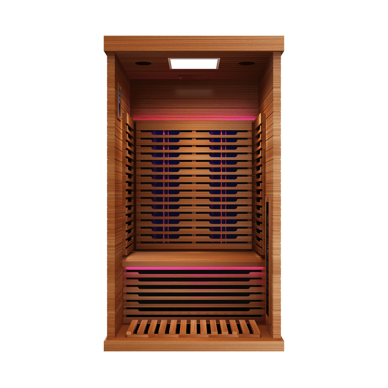 Reach the Peak of Wellness with Rainier Luxury. Performance. Precision. All in one. Introducing the Peak Saunas Rainier—a 1-person infrared sauna meticulously crafted for those who demand more from their wellness routine. Built from stunning Canadian red