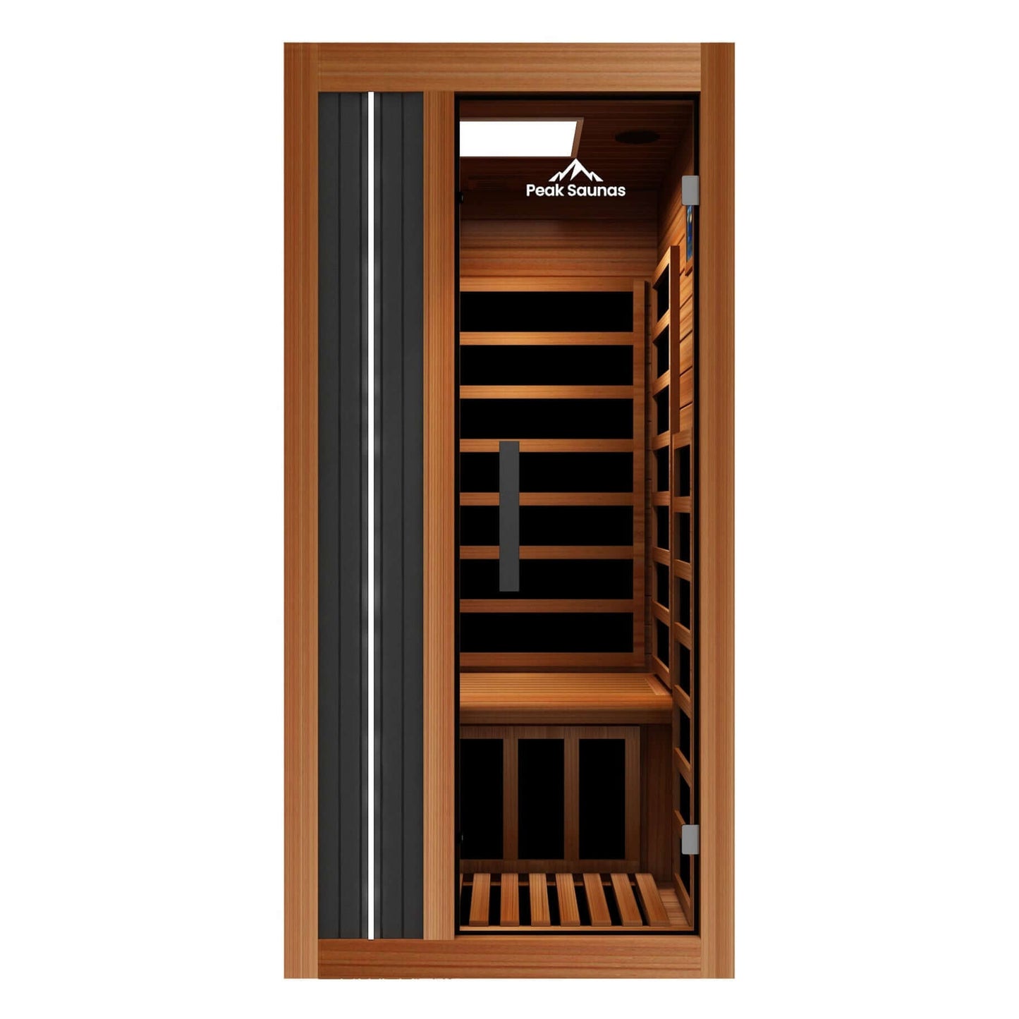 Reach the Peak of Personal Wellness with Aspen Compact luxury. Cedar craftsmanship. Pure infrared therapy. Introducing the Peak Saunas Aspen—a beautifully built indoor FAR infrared sauna designed for solo sessions without compromise. Crafted from aromatic