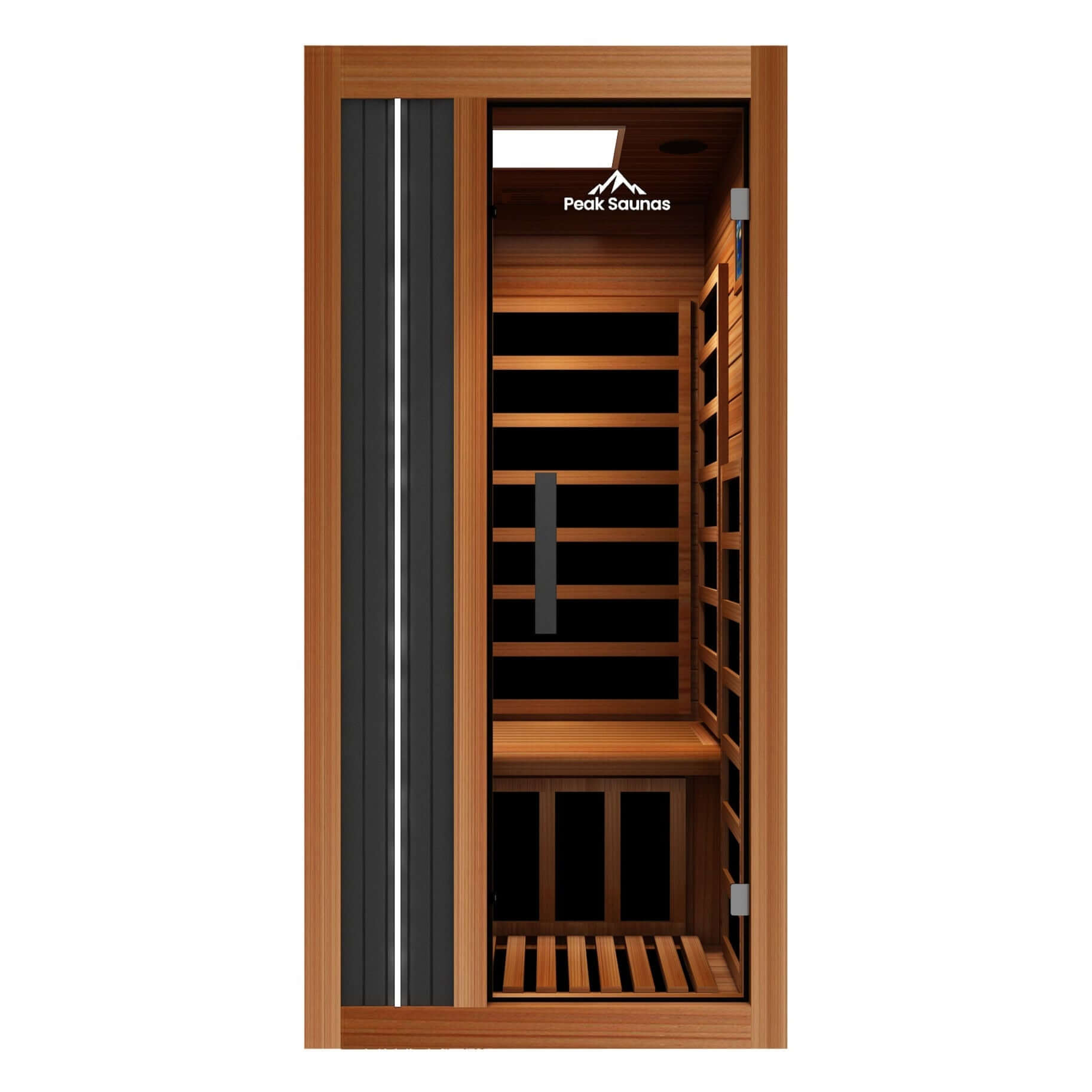 Reach the Peak of Personal Wellness with Aspen Compact luxury. Cedar craftsmanship. Pure infrared therapy. Introducing the Peak Saunas Aspen—a beautifully built indoor FAR infrared sauna designed for solo sessions without compromise. Crafted from aromatic