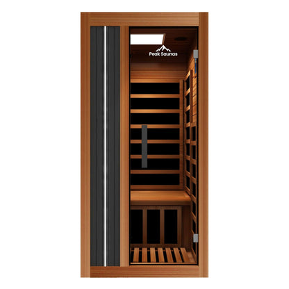 Reach the Peak of Personal Wellness with Aspen Compact luxury. Cedar craftsmanship. Pure infrared therapy. Introducing the Peak Saunas Aspen—a beautifully built indoor FAR infrared sauna designed for solo sessions without compromise. Crafted from aromatic