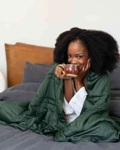 Good nights and better days from here on out, with our best-selling weighted blanket. Science-backed, sustainably-made, in super-soft washable cotton—for a blanket that feels like a hug, right when you need one.