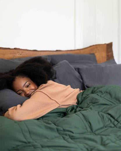 Good nights and better days from here on out, with our best-selling weighted blanket. Science-backed, sustainably-made, in super-soft washable cotton—for a blanket that feels like a hug, right when you need one.