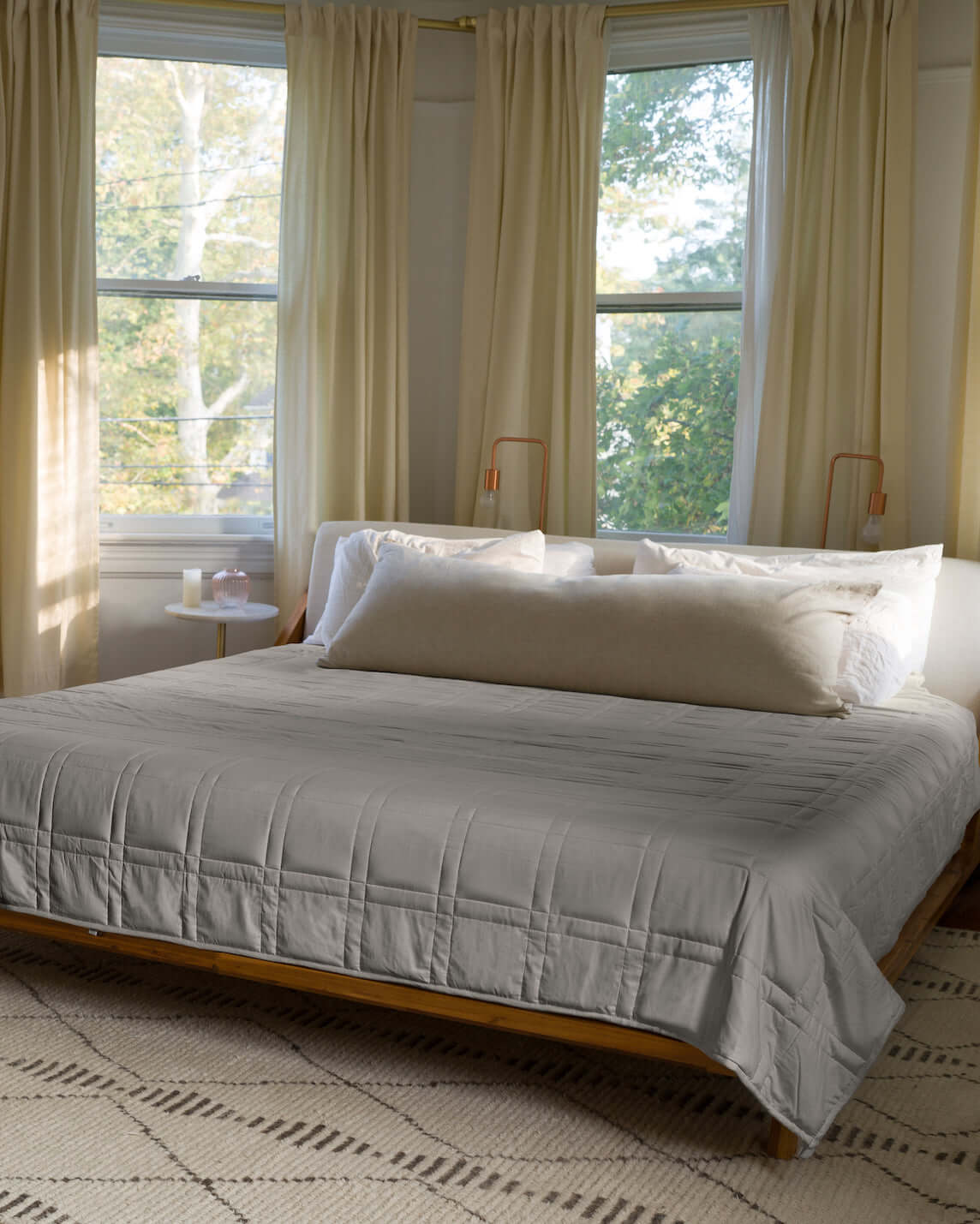 The Baloo weighted comforter molds to your body like a gentle hug, enveloping the entire bed in a cozy, comfy cocoon. Science-backed and sustainably-made, in super-soft washable cotton, the comforter's larger size makes it ideal for sharing.