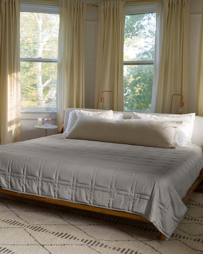 The Baloo weighted comforter molds to your body like a gentle hug, enveloping the entire bed in a cozy, comfy cocoon. Science-backed and sustainably-made, in super-soft washable cotton, the comforter's larger size makes it ideal for sharing.