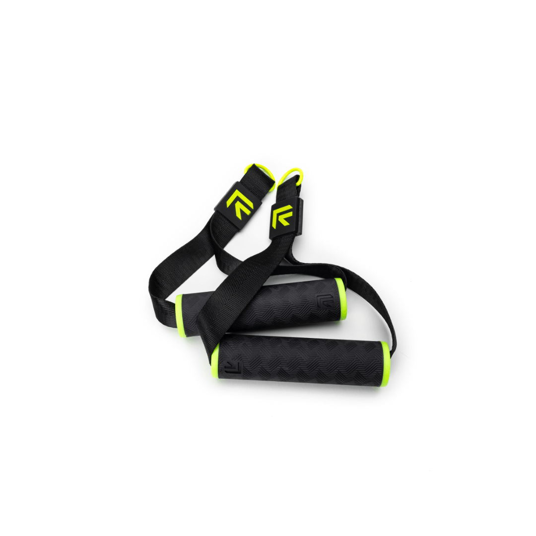 The Ex Kit by Rage Fitness is a revolutionary resistance & recovery kit. The Ex Kit is a complete home gym equipment solution, a lightweight design conveniently packed into a nylon-padded durable "gym in a bag" featuring a zipper pocket, webbing handle, a