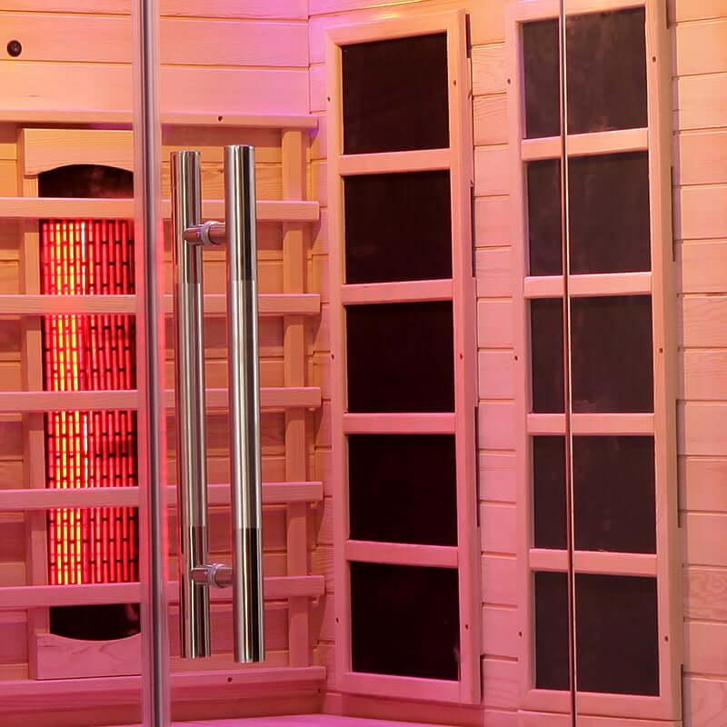Product Description 01.Introduction Far-infrared sauna room is a new generation of sauna equipment heated byfull spectrum and carbon panel, with wooden sauna house as the carrier. The heating plate is inlaid around the sauna room, the heating is even and