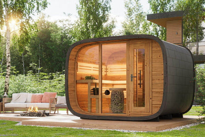SAUNA EVOLUTION Elegant Serenity Sauna 5 🌟Discover the ultimate relaxation experience with our Elegant Serenity Sauna 5, designed for your comfort and serenity. Here's what makes it stand out:✨ Three-tiered Benches with Skirts: Enjoy the luxurious seatin