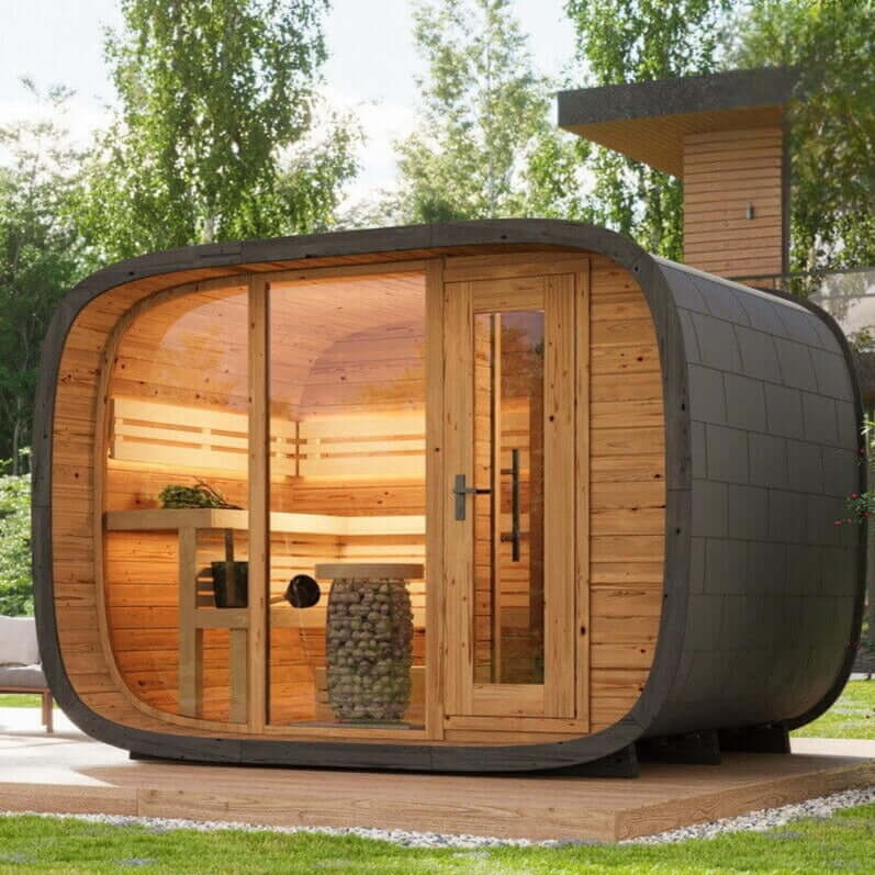 SAUNA EVOLUTION Elegant Serenity Sauna 5 🌟Discover the ultimate relaxation experience with our Elegant Serenity Sauna 5, designed for your comfort and serenity. Here's what makes it stand out:✨ Three-tiered Benches with Skirts: Enjoy the luxurious seatin