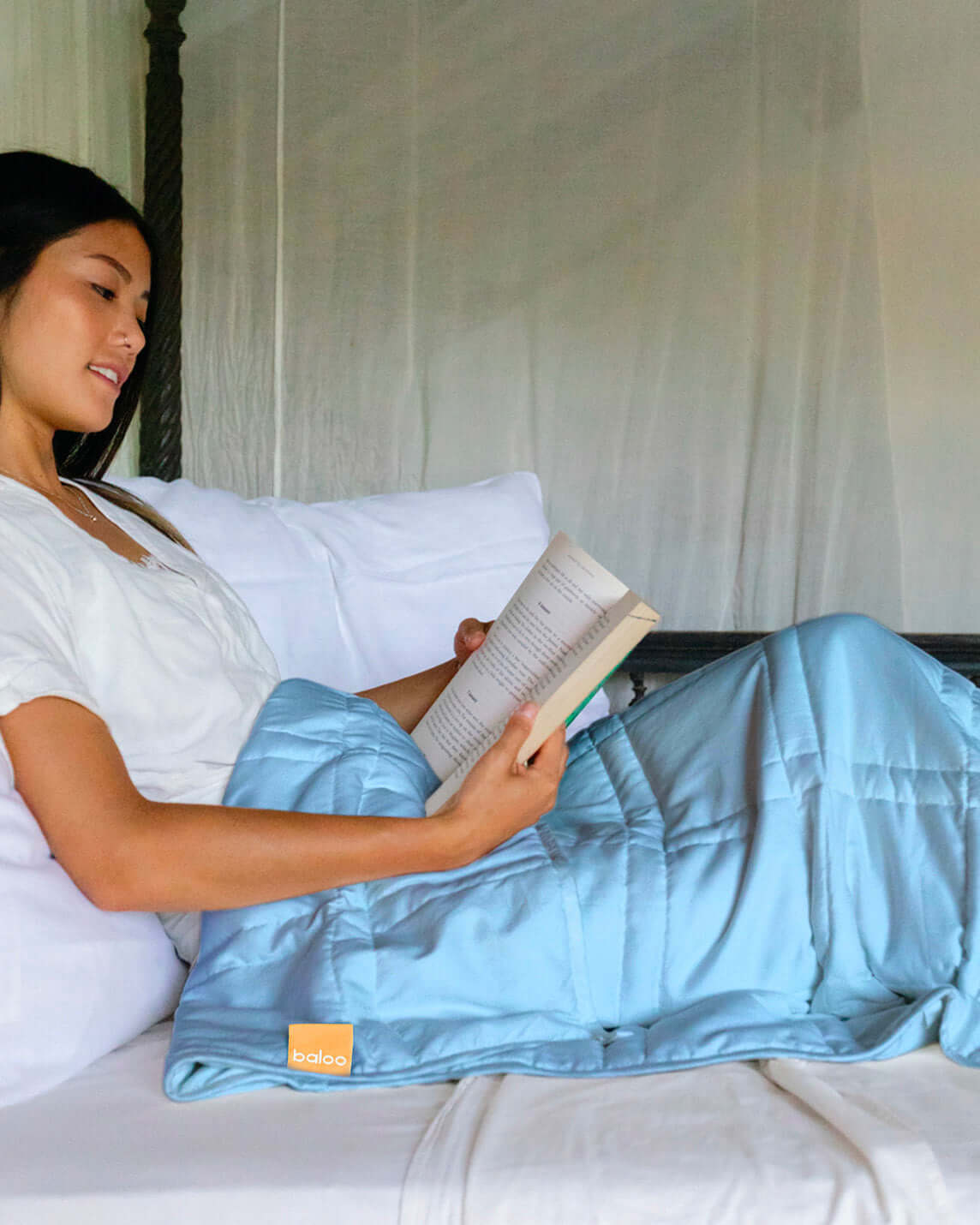 The Baloo Mini feels like a gentle hug, making bedtime and naptime a breeze for kids and adults! The cool and breathable designs are chemical-free and 100% cotton, with a gentle weight that they'll love. Unwind after a long or exciting day with a natural