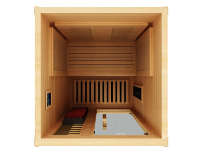 Reach the Peak of Wellness with Shasta Compact. Powerful. Premium. Introducing the Peak Saunas Shasta—a meticulously crafted 1-person infrared sauna designed for those who refuse to compromise on quality, technology, or wellness benefits. Built from susta