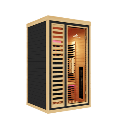 Reach the Peak of Wellness with Shasta Compact. Powerful. Premium. Introducing the Peak Saunas Shasta—a meticulously crafted 1-person infrared sauna designed for those who refuse to compromise on quality, technology, or wellness benefits. Built from susta