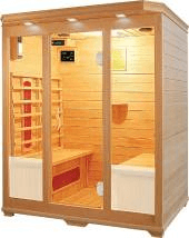 Product Description 01.Introduction Far-infrared sauna room is a new generation of sauna equipment heated byfull spectrum and carbon panel, with wooden sauna house as the carrier. The heating plate is inlaid around the sauna room, the heating is even and