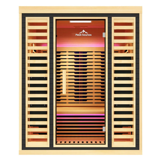 Reach the Peak of Wellness with Denali Spacious. Advanced. Uncompromising. Introducing the Peak Saunas Denali—a premium 3-person infrared sauna designed for those who want more room to relax without compromising on performance, quality, or design. Crafted