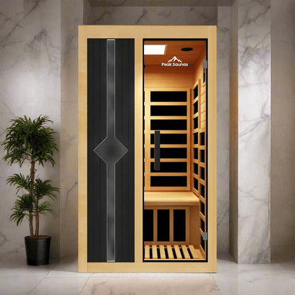Reach the Peak of Wellness with Olympus Refined design. Elevated wellness. Built to impress. Introducing the Peak Saunas Olympus—a masterfully designed indoor FAR infrared sauna that brings together the healing power of full-body infrared therapy with the