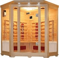 Product Description 01.Introduction Far-infrared sauna room is a new generation of sauna equipment heated byfull spectrum and carbon panel, with wooden sauna house as the carrier. The heating plate is inlaid around the sauna room, the heating is even and