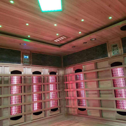 🌟 SAUNA EVOLUTION™ 5-6 People Traditional Steam And Far Infrared Sauna Room Luxury 4Immerse yourself in the perfect blend of style and functionality with our dual-system sauna room. This unique sauna allows users to experience the benefits of both tradit
