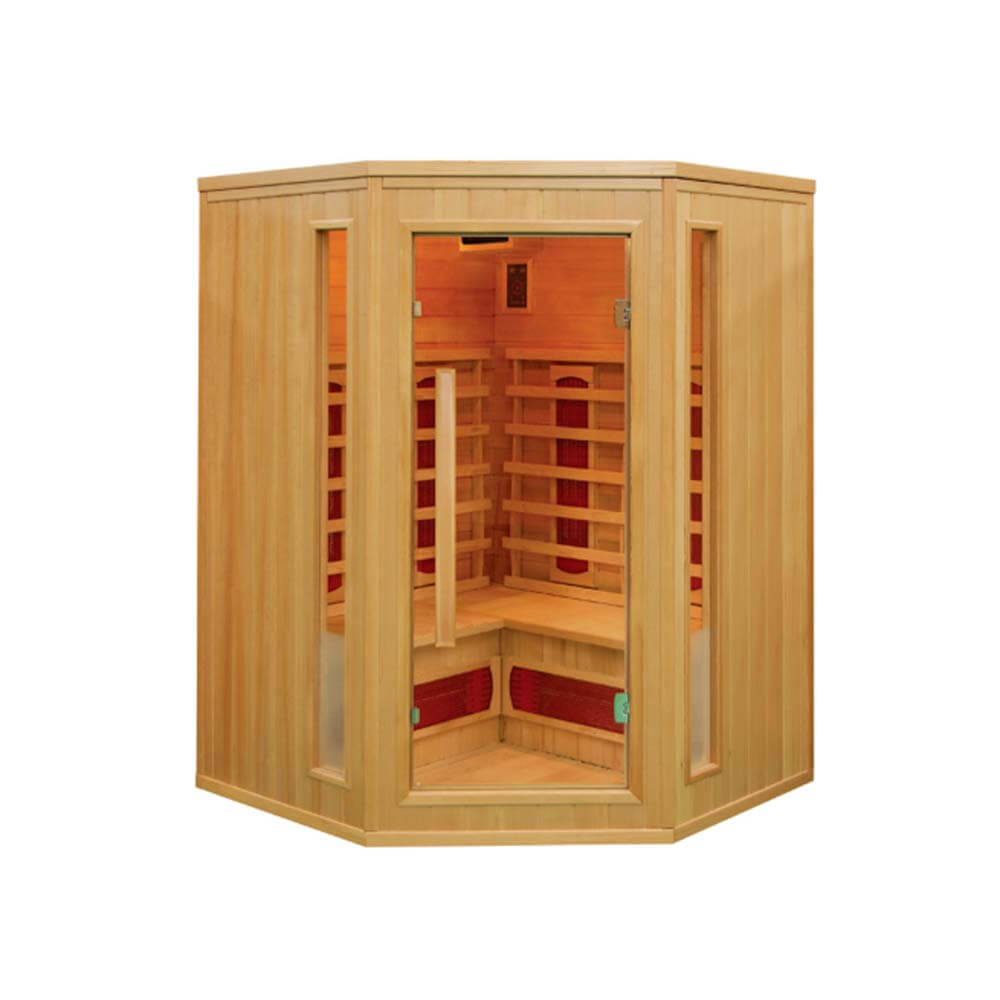 Product Description 01.Introduction Far-infrared sauna room is a new generation of sauna equipment heated byfull spectrum and carbon panel, with wooden sauna house as the carrier. The heating plate is inlaid around the sauna room, the heating is even and