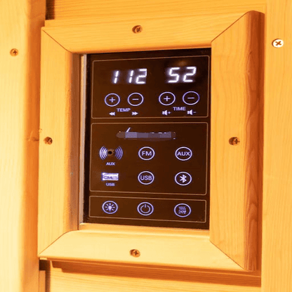 Product Description 01.Introduction Far-infrared sauna room is a new generation of sauna equipment heated byfull spectrum and carbon panel, with wooden sauna house as the carrier. The heating plate is inlaid around the sauna room, the heating is even and