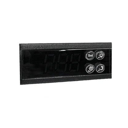 ½ HP (HE) Water Chiller 5,750 BTU/hr 1″ NPT inlet/outlet ports (female threaded PVC) Titanium Heat Exchanger = Reef Tank Safe Recommended operating range ~40°F to ~100°F 56 dBA 6′ Power Cord 110 – 120 Volts / 450 Watts / 3.9 Amps 16.25”W x 14.75”D x 12”H
