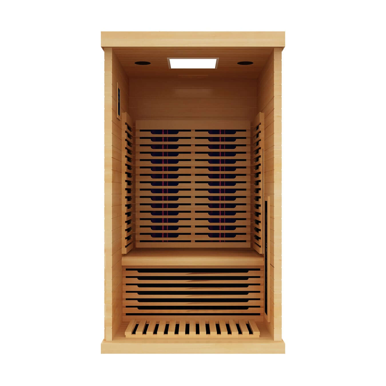 Reach the Peak of Wellness with Shasta Compact. Powerful. Premium. Introducing the Peak Saunas Shasta—a meticulously crafted 1-person infrared sauna designed for those who refuse to compromise on quality, technology, or wellness benefits. Built from susta