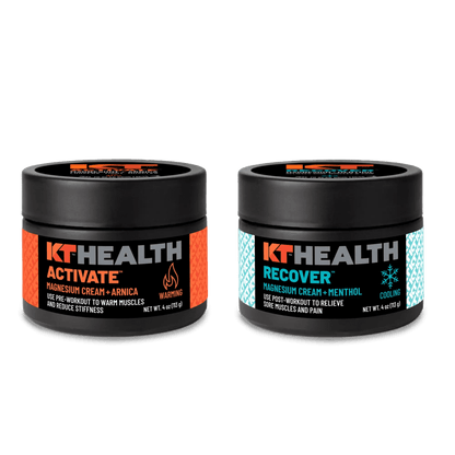 Unlock Your Best Performance and enhance muscle recovery with KT Health Magnesium Creams – the ultimate solution for pre- and post-workout muscle care, relief and calming recovery. Designed for athletes and active individuals, our innovative creams provid