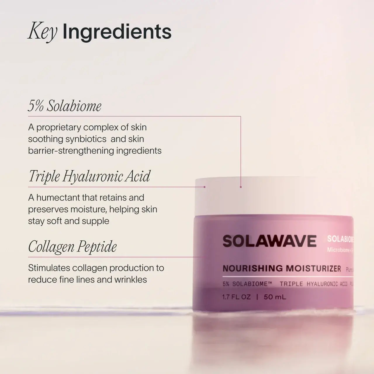 Collagen peptides, hyaluronic acid (in 3 weights), and a mushroom humectant are three of the superstar ingredients that make this deeply nourishing moisturizer a solid choice to help reduce the look of fine lines and promote dewy radiance. Clean & fragran