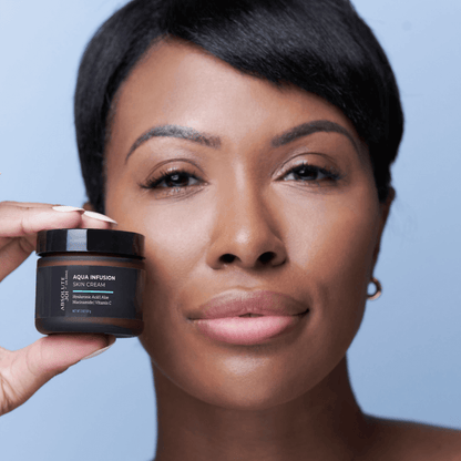 Get ready for your skin-renewing journey with our moisturizing Aqua Infusion Skin Cream. This isn't just another moisturizer – it's a game-changer for dewy, juicy skin. Fast-absorbing and non-greasy, while locking in moisture and hydration with squalane,