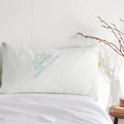 Eco-conscious memory foam pillow designed for personalized, cooling comfort The Adjustable Bamboo Cooling Pillow is engineered for your best night’s sleep—anywhere. Wrapped in a naturally breathable bamboo cover and filled with cooling gel-infused memory