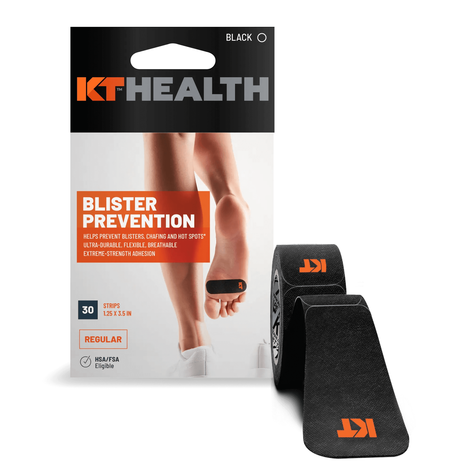 KT Health Blister Prevention Tape from KT Tape® is the pinnacle in athlete blister prevention care. These premium synthetic non-woven fabric strips are designed to help prevent athlete-related abrasion injuries, such as blisters, chafing, and hot spots*,