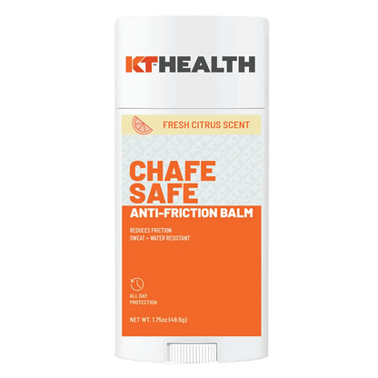 The newly redesigned KT Health Chafe Safe™ Anti-Friction Balm from KT Tape is designed to give long-lasting protection against chafing, blisters, and other skin irritations to help athletes stay focused on performing at their peak. The Balm's non-greasy s