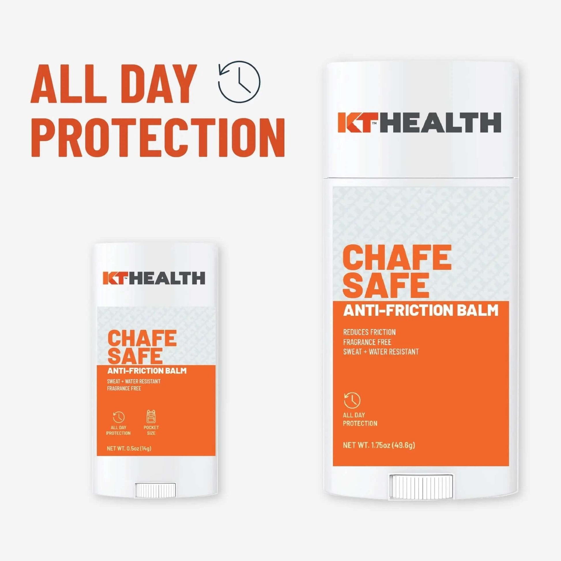 The newly redesigned KT Health Chafe Safe™ Anti-Friction Balm from KT Tape is designed to give long-lasting protection against chafing, blisters, and other skin irritations to help athletes stay focused on performing at their peak. The Balm's non-greasy s