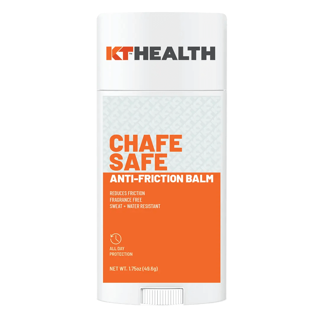 The newly redesigned KT Health Chafe Safe™ Anti-Friction Balm from KT Tape is designed to give long-lasting protection against chafing, blisters, and other skin irritations to help athletes stay focused on performing at their peak. The Balm's non-greasy s