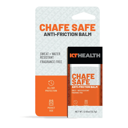 The newly redesigned KT Health Chafe Safe™ Anti-Friction Balm from KT Tape is designed to give long-lasting protection against chafing, blisters, and other skin irritations to help athletes stay focused on performing at their peak. The Balm's non-greasy s