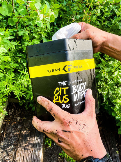 The Jug...made for all of those high traffic areas. Have your own in house gym, kids or going camping? Maybe you want this jug under your sink just because you are that big of a Klean Freak. Jug Details 120 wipes (all wipes in same bag) 6”x11” size wipe 7