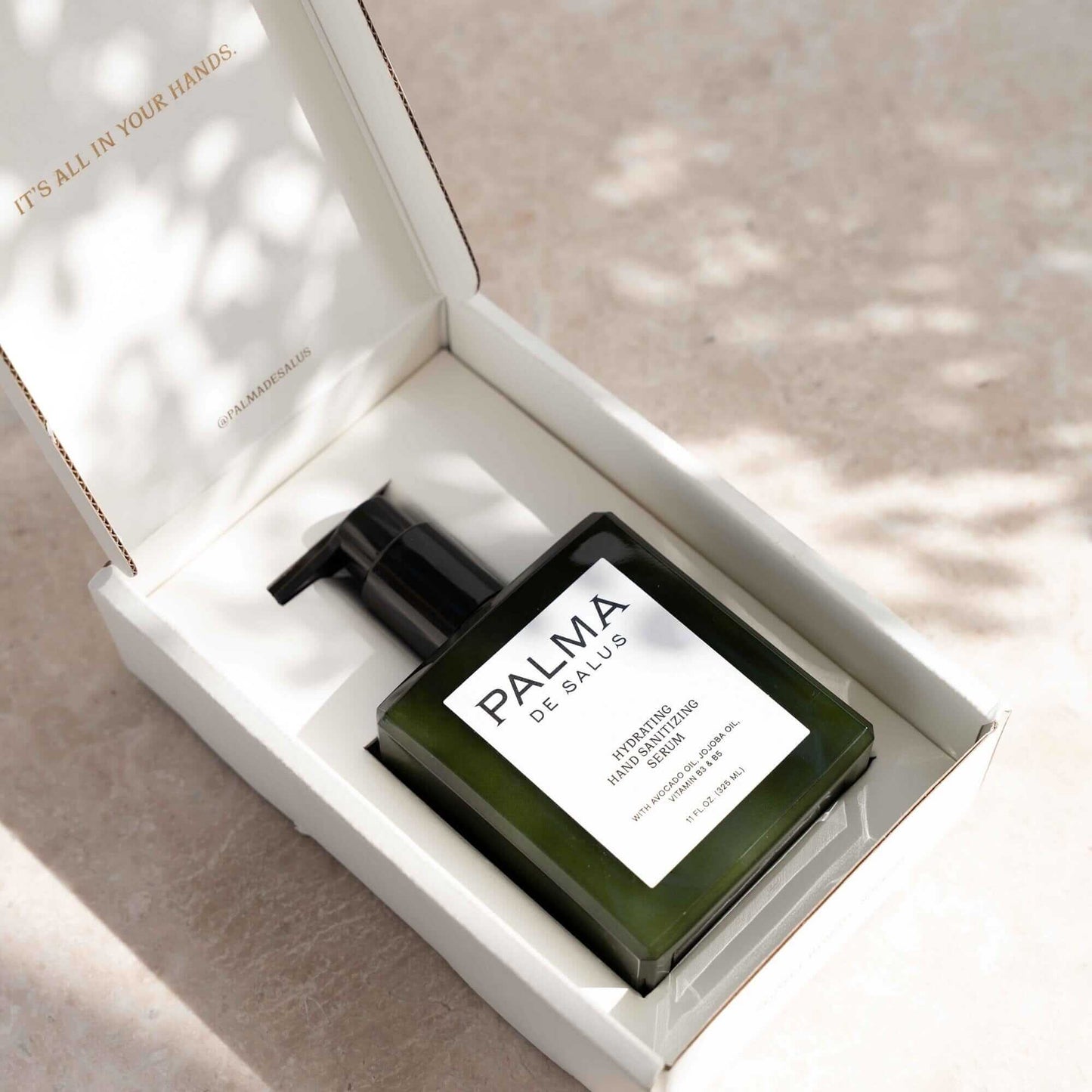 Experience the ultimate care for your hands with our hydrating hand sanitizing serum. An all in one solution that which acts as both an everyday hand sanitizer and hand lotion. Doctor formulated to hydrate, support skin firmness, and nourish and soften na