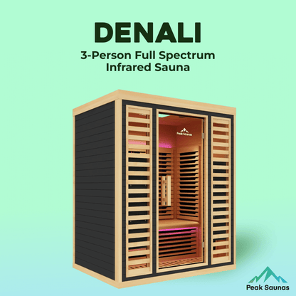 Reach the Peak of Wellness with Denali Spacious. Advanced. Uncompromising. Introducing the Peak Saunas Denali—a premium 3-person infrared sauna designed for those who want more room to relax without compromising on performance, quality, or design. Crafted