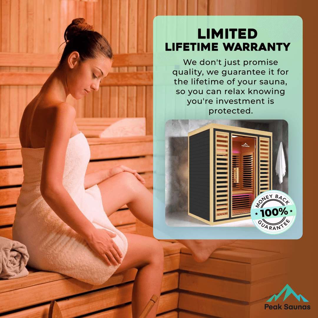 Reach the Peak of Wellness with Denali Spacious. Advanced. Uncompromising. Introducing the Peak Saunas Denali—a premium 3-person infrared sauna designed for those who want more room to relax without compromising on performance, quality, or design. Crafted