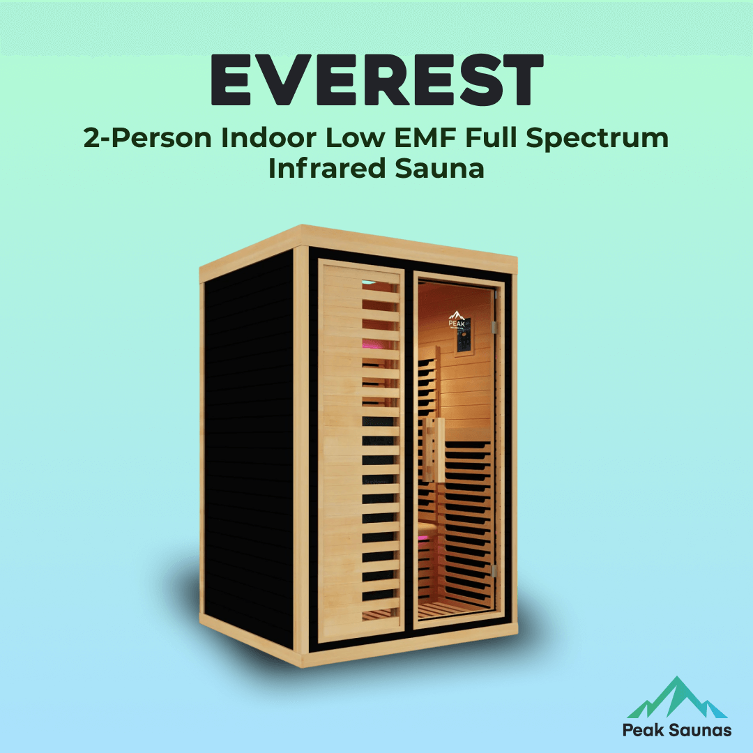 Reach the Peak of Wellness with Everest Compact. Powerful. Premium. Introducing the Peak Saunas Everest—a meticulously crafted smart 2-person infrared sauna designed for those who refuse to compromise on personal space, quality, technology, or wellness be