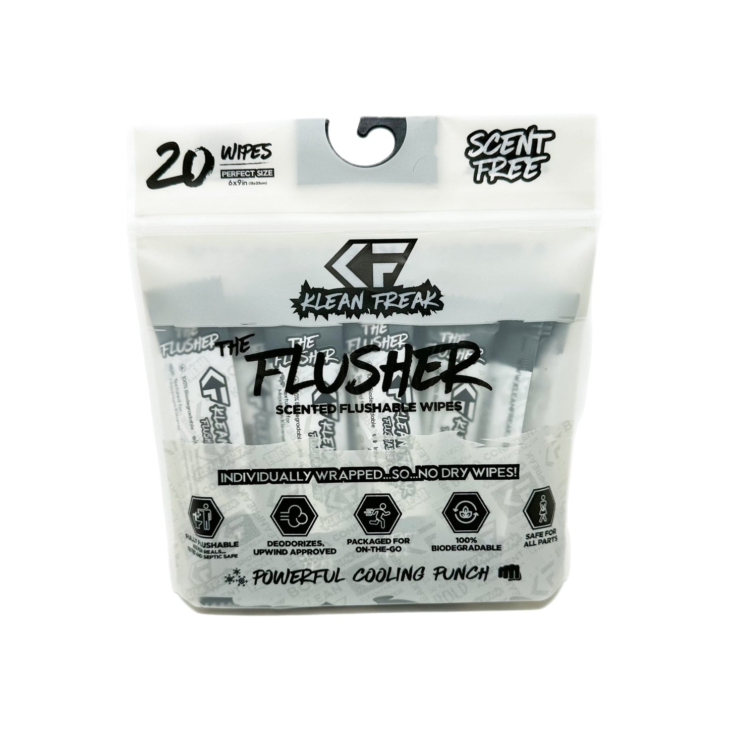Klean Freaks - The Flusher 20 Pack - Flushable Wipes