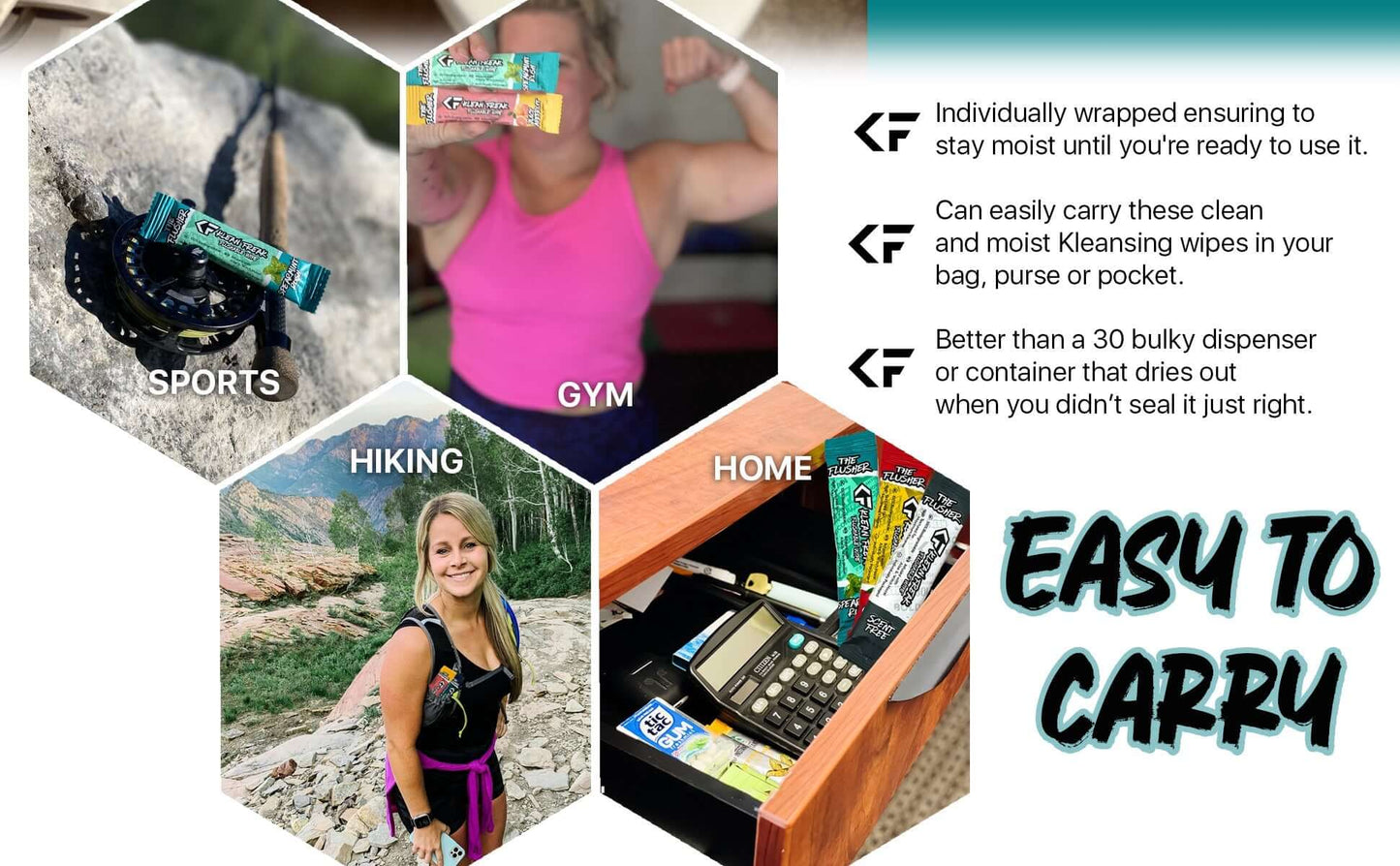 100 wipes of your favorite scent! The Klean Freak Flusher - Flushable wipe, helping you stay fresh and Klean during those dirty times...A fresh and Klean booty is our duty! Each wipe contains zero alcohol and is enhanced with Aloe and Witch Hazel for cool