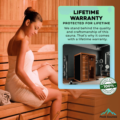 Reach the Peak of Wellness with Fuji More space. More heat. More relaxation. Introducing the Peak Saunas Fuji—the most spacious and feature-rich 2-person infrared sauna available. Designed for those who crave luxury, comfort, and powerful wellness benefit