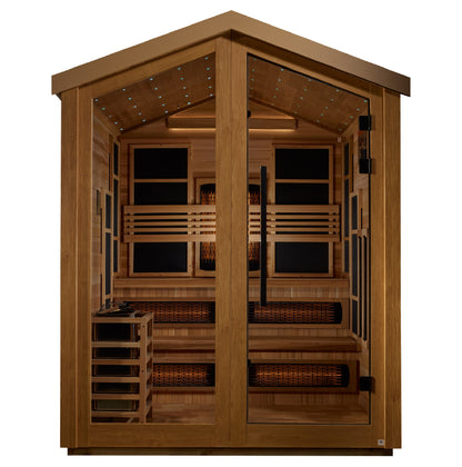 Golden Designs "Kaskinen" 6 Person Traditional or Full Spectrum IR Outdoor Sauna
