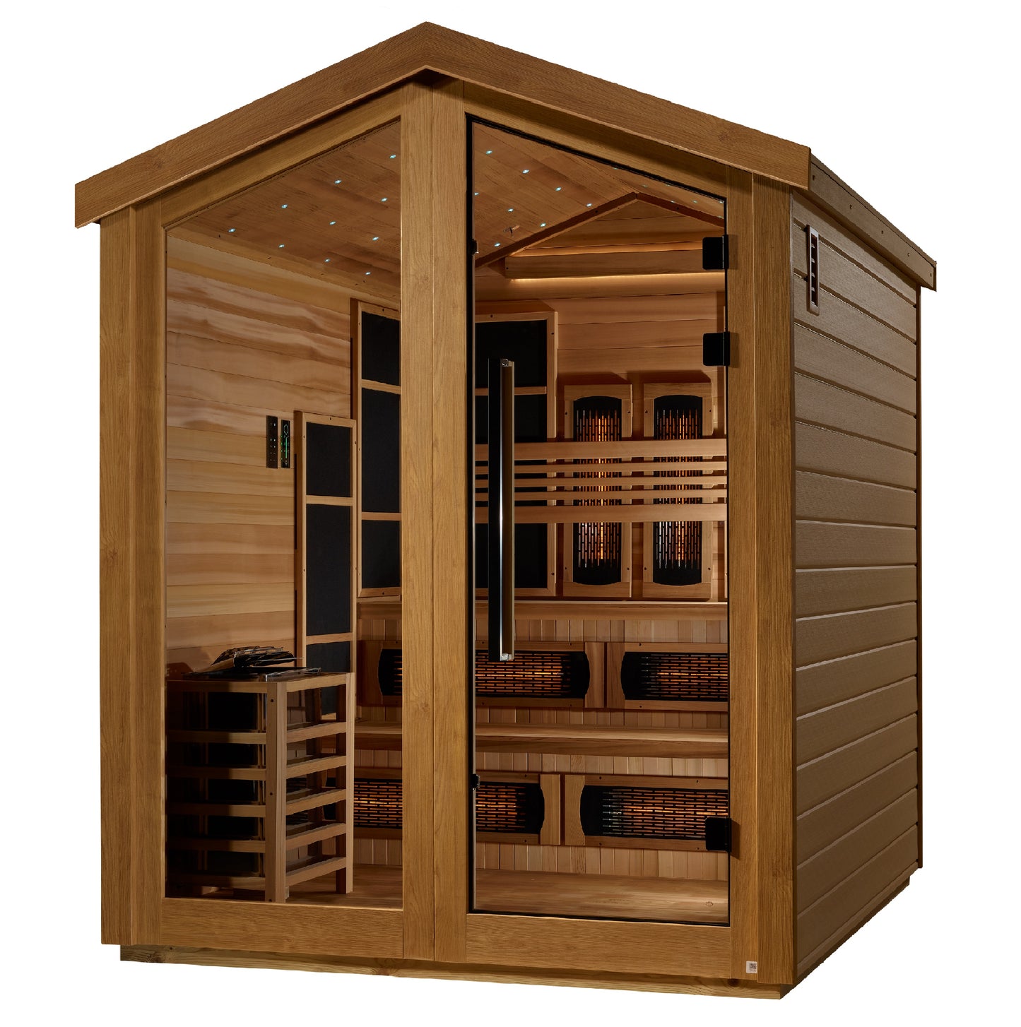 Golden Designs "Kaskinen" 6 Person Traditional or Full Spectrum IR Outdoor Sauna