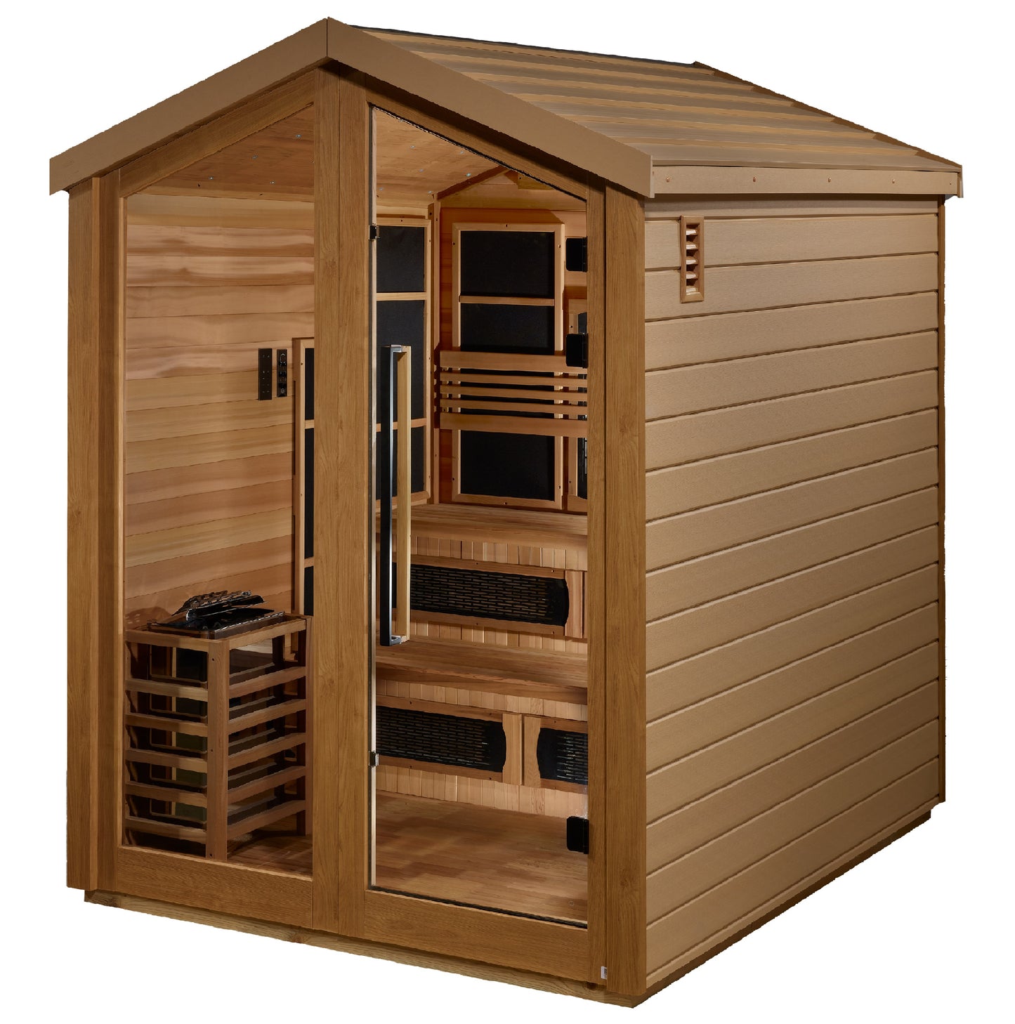 Golden Designs "Kaskinen" 6 Person Traditional or Full Spectrum IR Outdoor Sauna