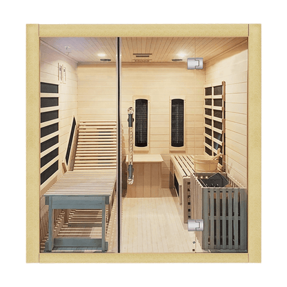 Product Description 1.Introduction Steam and Far-infrared Suit CombinationCompared to ordinary dry steam room,experience better(not too dry).Faster the ascension oftemperature and humidity,and temperature can beadjusted through the control panel,humidity