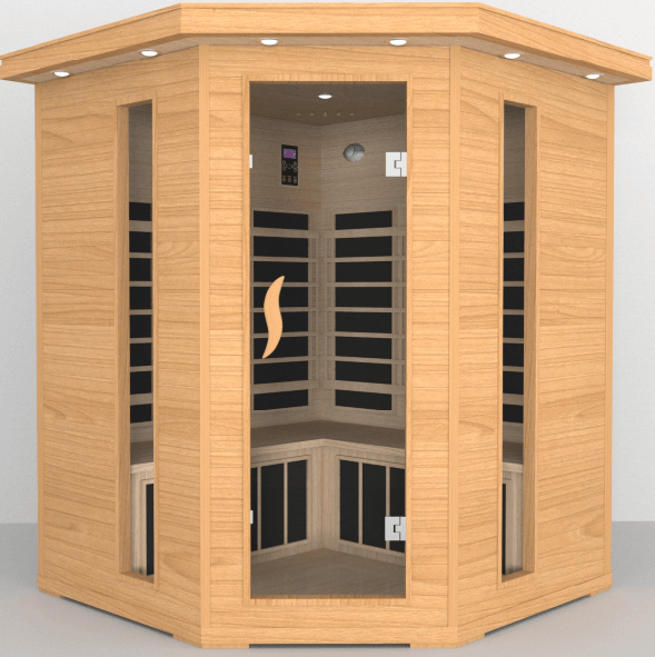 Product Description 01.Introduction Far-infrared sauna room is a new generation of sauna equipment heated byfull spectrum and carbon panel, with wooden sauna house as the carrier. The heating plate is inlaid around the sauna room, the heating is even and