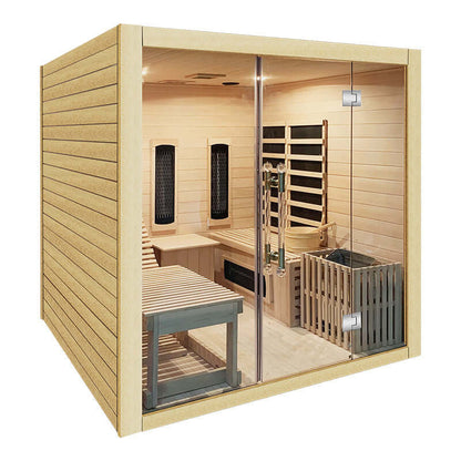 Product Description 1.Introduction Steam and Far-infrared Suit CombinationCompared to ordinary dry steam room,experience better(not too dry).Faster the ascension oftemperature and humidity,and temperature can beadjusted through the control panel,humidity
