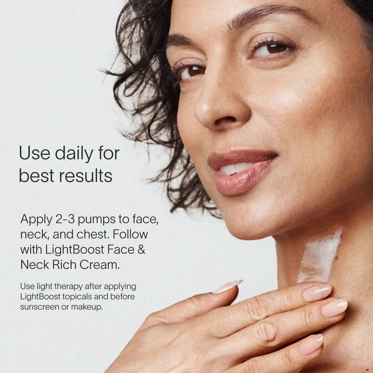 Daily serum for signs of aging. Supercharge your radiance. Powered by our exclusive LightBoost™ Complex, this lightweight, fast-absorbing formula boosts the effects of light therapy while targeting visible signs of aging.Helps support visibly firmer skin,