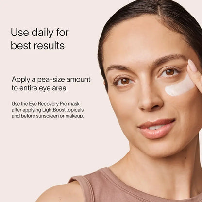 Daily eye cream for signs of aging. Supercharge your radiance.Powered by our exclusive LightBoost™ Complex, this velvety, cooling eye cream boosts the effects of light therapy while targeting signs of aging around the delicate eye area.Helps visibly reduc